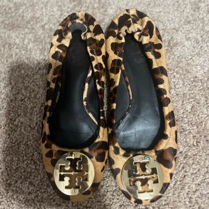 Tory Burch Cheetah Flats Size 7 1/2